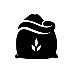 Sack full of flour icon Vector.