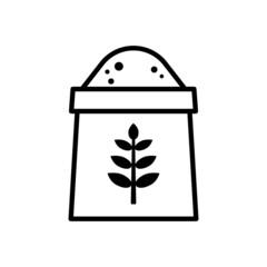 Sack full of flour icon Vector.