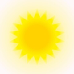 Abstract illustration of the sun. Schematic representation of the sun. Sun Icon.