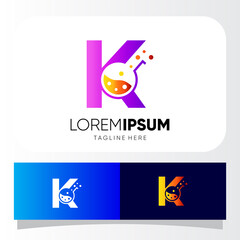 Letter K Lab Logo Design Vector Icon Graphic Emblem Illustration 