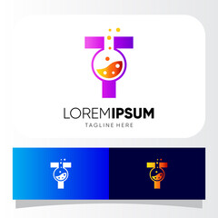 Letter T Lab Logo Design Vector Icon Graphic Emblem Illustration 