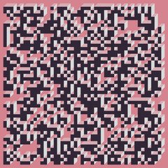 Fototapeta premium Implementation of Edward Zajec’s “Il Cubo” from 1971. Essentially a Truchet tile set of 8 tiles and rules for placement art illustration