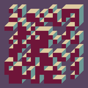 Implementation of Edward Zajec&rsquo;s &ldquo;Il Cubo&rdquo; from 1971. Essentially a Truchet tile set of 8 tiles and rules for placement art illustration