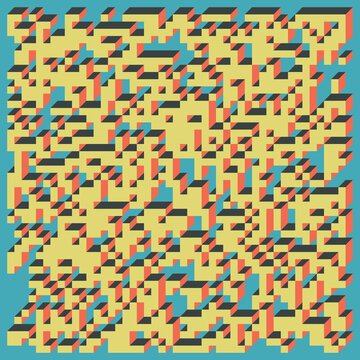 Implementation of Edward Zajec&rsquo;s &ldquo;Il Cubo&rdquo; from 1971. Essentially a Truchet tile set of 8 tiles and rules for placement art illustration