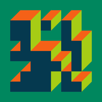 Implementation of Edward Zajec&rsquo;s &ldquo;Il Cubo&rdquo; from 1971. Essentially a Truchet tile set of 8 tiles and rules for placement art illustration
