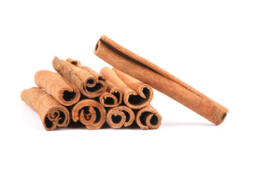 Cinnamon sticks isolated on white
