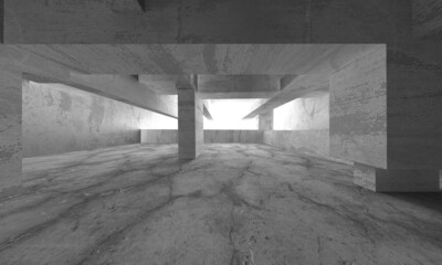 Abstract architecture interior background. Empty concrete room