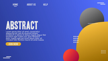 abstract landing page template