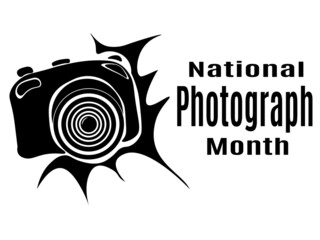 National Photograph Month, Idea for poster, banner, flyer or postcard