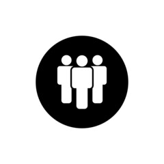 People icon in black round