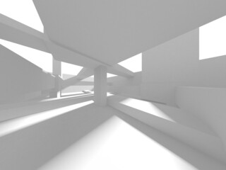 Abstract White Architecture Design Concept