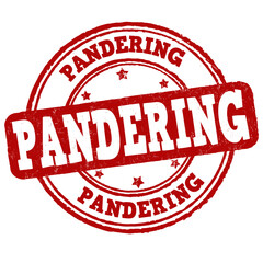 Pandering grunge rubber stamp