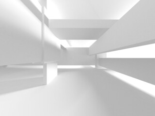 Abstract White Architecture Design Concept