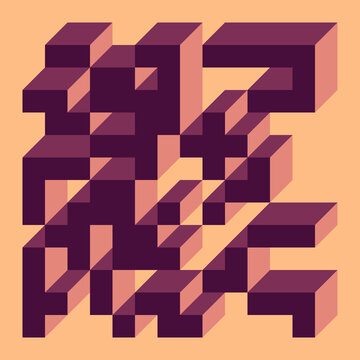 Implementation of Edward Zajec&rsquo;s &ldquo;Il Cubo&rdquo; from 1971. Essentially a Truchet tile set of 8 tiles and rules for placement art illustration