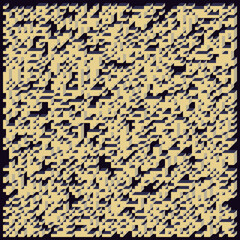 Implementation of Edward Zajec’s “Il Cubo” from 1971. Essentially a Truchet tile set of 8 tiles and rules for placement art illustration
