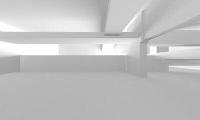 Obraz premium Abstract White Architecture Design Concept