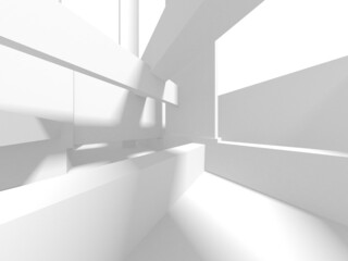 Abstract White Architecture Design Concept
