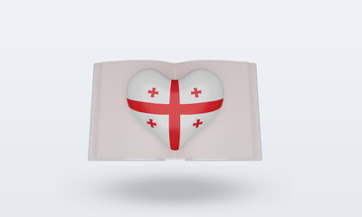 3d world book day Georgia flag rendering front view