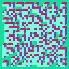 Implementation of Edward Zajec’s “Il Cubo” from 1971. Essentially a Truchet tile set of 8 tiles and rules for placement art illustration