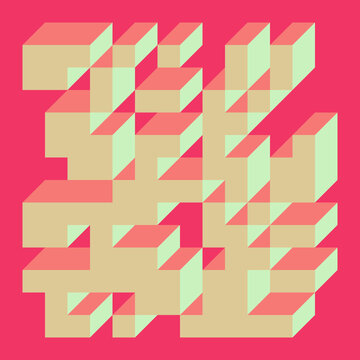 Implementation of Edward Zajec&rsquo;s &ldquo;Il Cubo&rdquo; from 1971. Essentially a Truchet tile set of 8 tiles and rules for placement art illustration