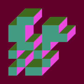 Implementation of Edward Zajec&rsquo;s &ldquo;Il Cubo&rdquo; from 1971. Essentially a Truchet tile set of 8 tiles and rules for placement art illustration