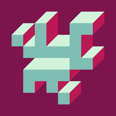 Implementation of Edward Zajec’s “Il Cubo” from 1971. Essentially a Truchet tile set of 8 tiles and rules for placement art illustration