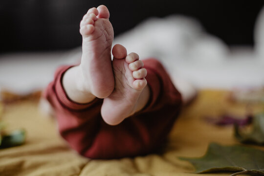 Tiny feet of a baby boy