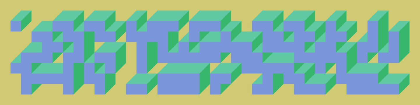 Implementation of Edward Zajec&rsquo;s &ldquo;Il Cubo&rdquo; from 1971. Essentially a Truchet tile set of 8 tiles and rules for placement art illustration