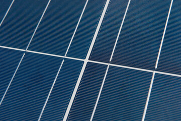 Close up detail of solar panel.