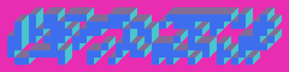 Implementation of Edward Zajec’s “Il Cubo” from 1971. Essentially a Truchet tile set of 8 tiles and rules for placement art illustration