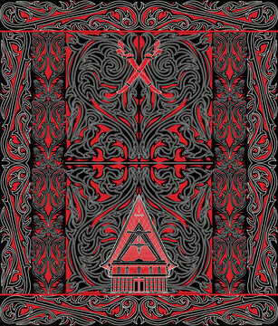 Indonesian traditional batik pattern. textile motifs for the city of Medan.
