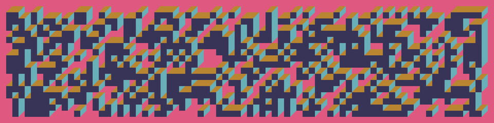 Implementation of Edward Zajec’s “Il Cubo” from 1971. Essentially a Truchet tile set of 8 tiles and rules for placement art illustration