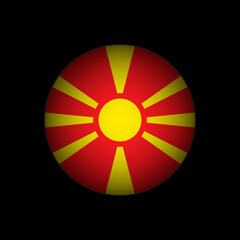 Obraz premium Country North Macedonia. North Macedonia flag. Vector illustration.