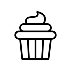 Cup Cake Icon Vector Design Template.
