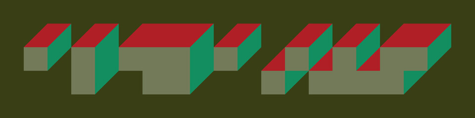 Implementation of Edward Zajec’s “Il Cubo” from 1971. Essentially a Truchet tile set of 8 tiles and rules for placement art illustration