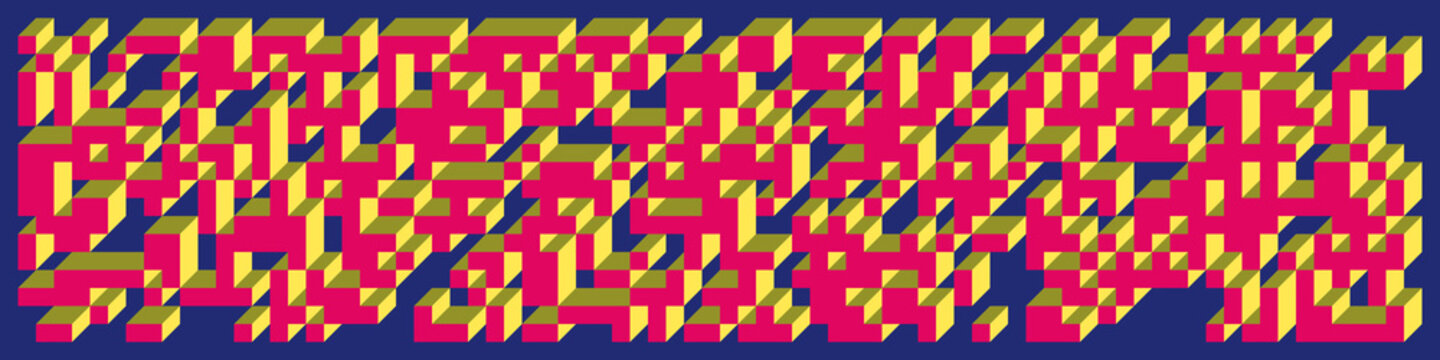 Implementation of Edward Zajec&rsquo;s &ldquo;Il Cubo&rdquo; from 1971. Essentially a Truchet tile set of 8 tiles and rules for placement art illustration