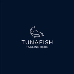 Tunafish logo icon design vector template