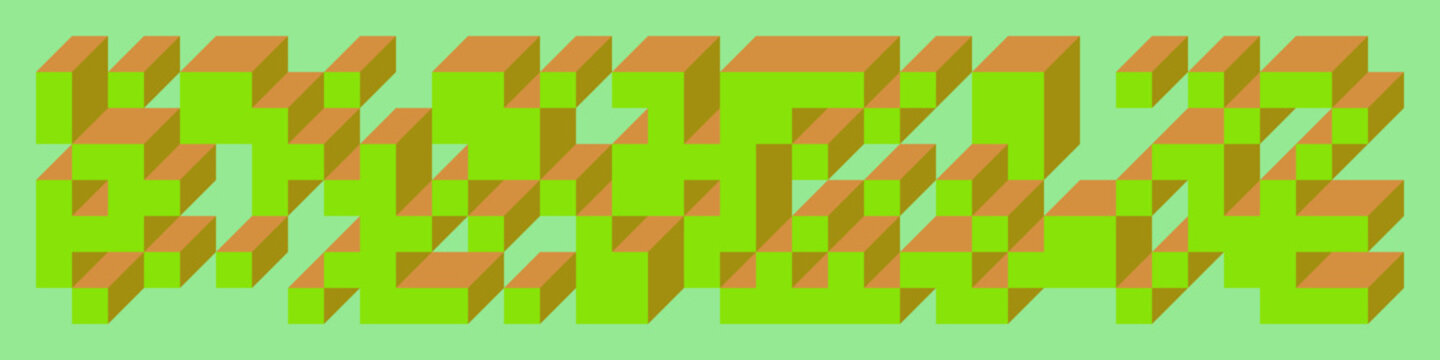 Implementation of Edward Zajec&rsquo;s &ldquo;Il Cubo&rdquo; from 1971. Essentially a Truchet tile set of 8 tiles and rules for placement art illustration