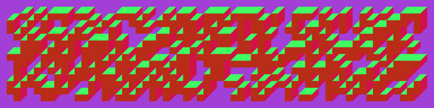 Implementation of Edward Zajec&rsquo;s &ldquo;Il Cubo&rdquo; from 1971. Essentially a Truchet tile set of 8 tiles and rules for placement art illustration
