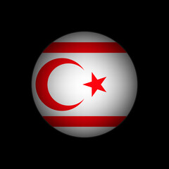 Country Northern Cyprus. Northern Cyprus flag. Vector illustration.