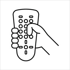 Remote icon. Thin linear remote outline icon from smart house collection isolated on white background