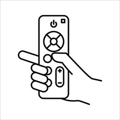 Remote icon. Thin linear remote outline icon from smart house collection isolated on white background