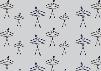 pattern ballet dancing geay background