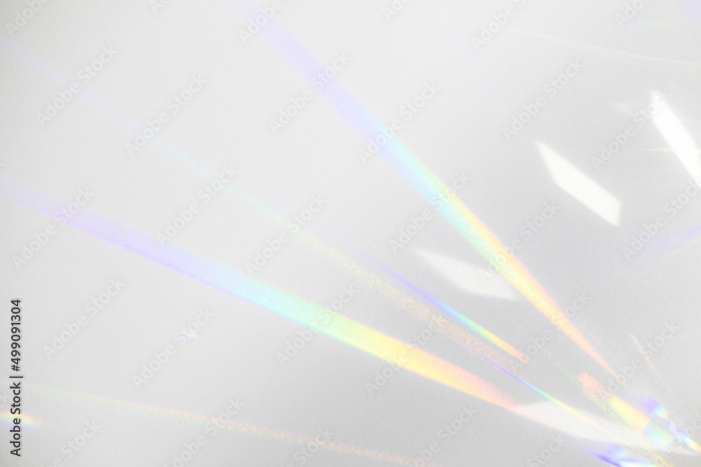 Wall mural blurred overlay effect for photo and mockups. wall texture with organic drop diagonal shadow and ray
