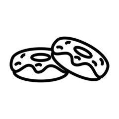 Doughnut Icon Vector Design Template.