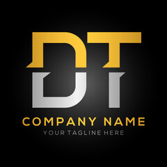 Initial DT letter Logo Design vector Template. Abstract Letter DT logo Design.