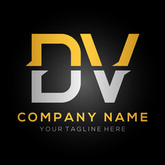 Initial DV letter Logo Design vector Template. Abstract Letter DV logo Design.