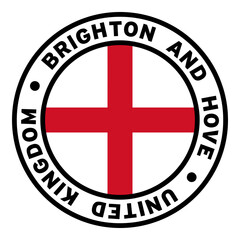 Round Brighton and Hove United Kingdom Flag Clipart