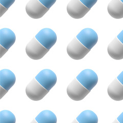 Seamless pattern with pills