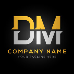 Initial DM letter Logo Design vector Template. Abstract Letter DM logo Design.